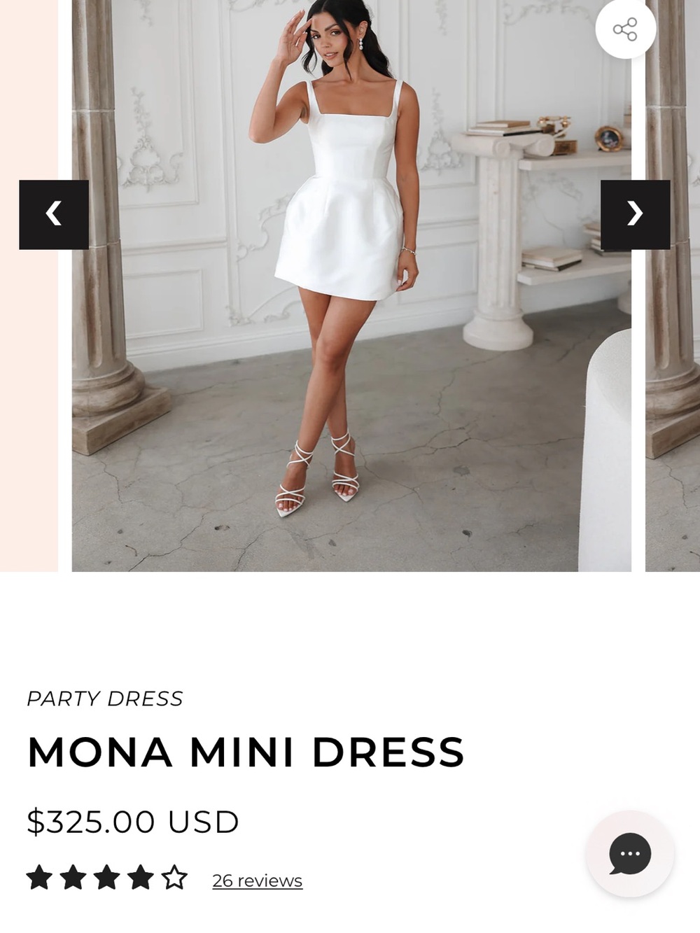UNTAMED PETALS BY AMANDA JUDGE White Mona Mini Dress